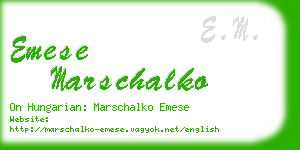 emese marschalko business card